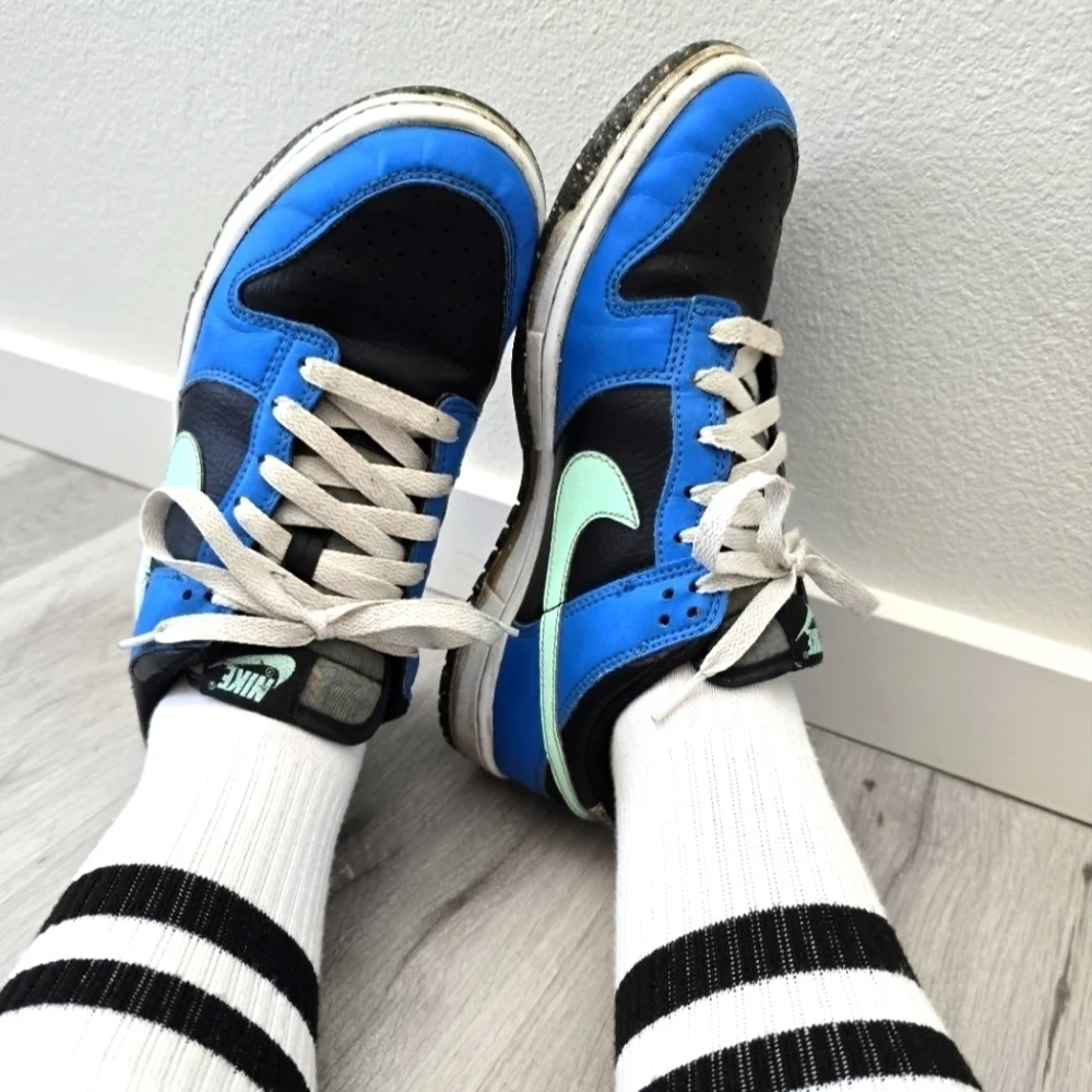 Nike | Dunk Low SE Crater blue black sporty streetwear sneakers | WMS 7.5 - Picture 1 of 13